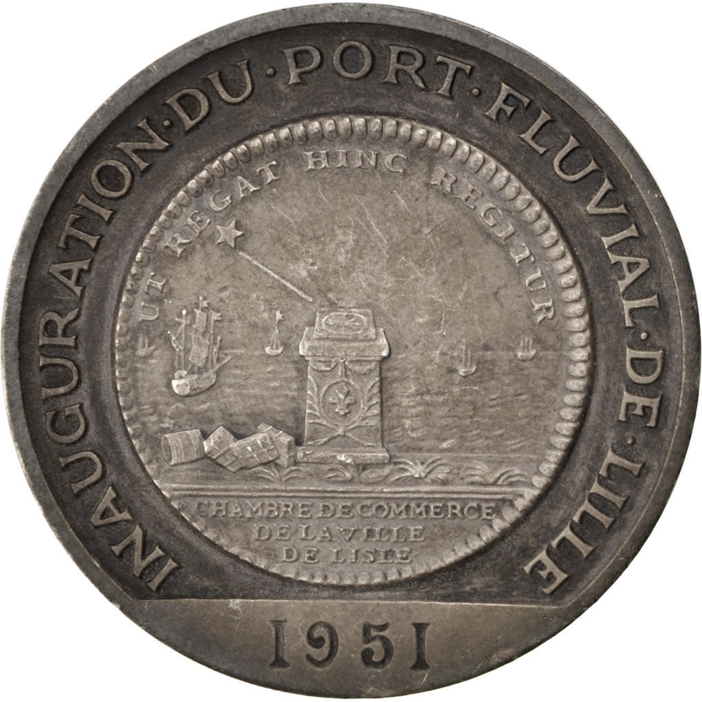 France, Medal, French Fourth Republic, Business & industry, AU(50-53), Silver