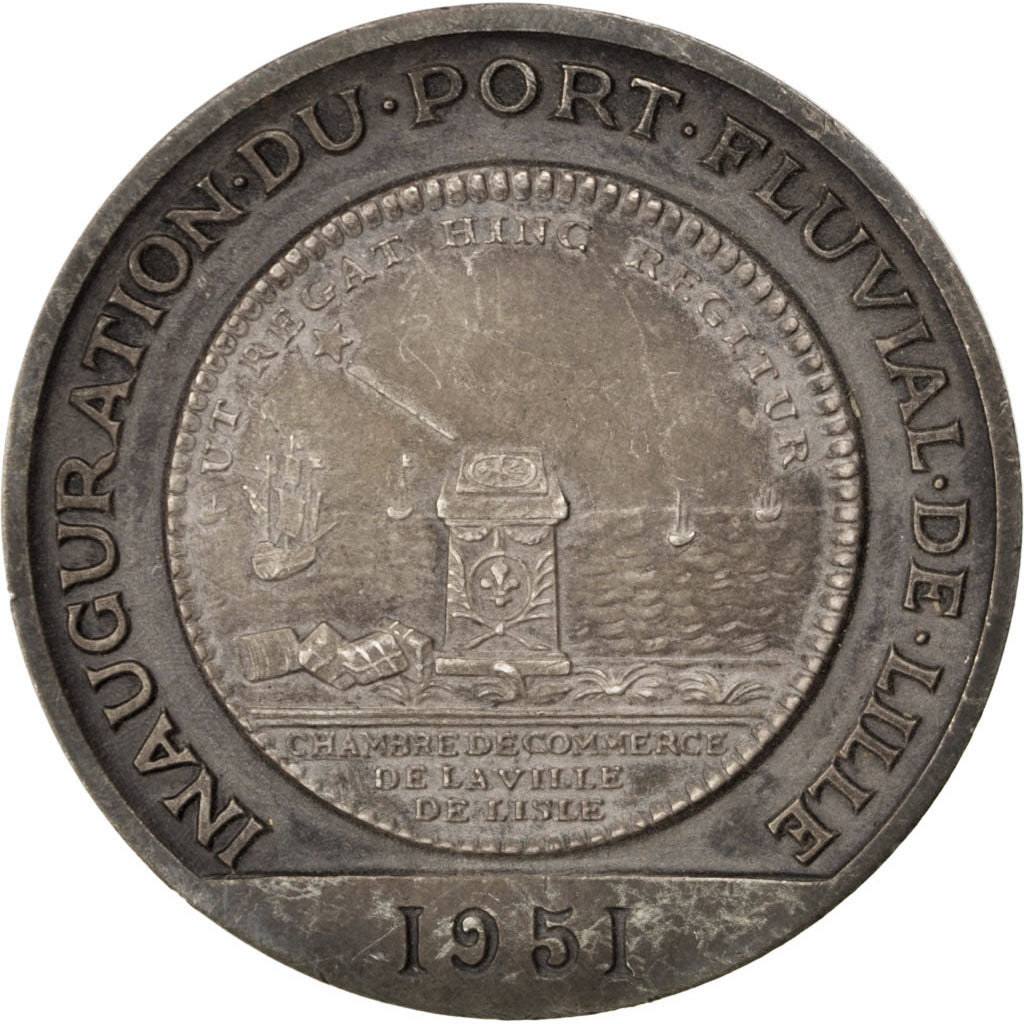 France, Medal, French Fourth Republic, Business & industry, AU(50-53), Silver
