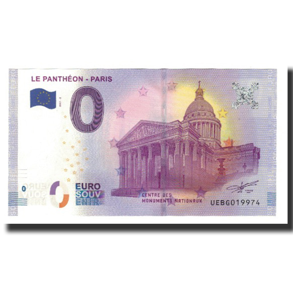 Frankreich, Tourist Banknote - 0 Euro, 75/ Paris - Le Pantheon, 2017, UNC
