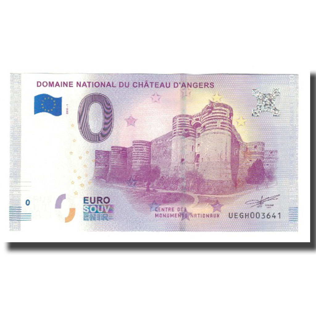 Francia, Tourist Banknote - 0 Euro, 49/ Angers - Le Domaine National du Château