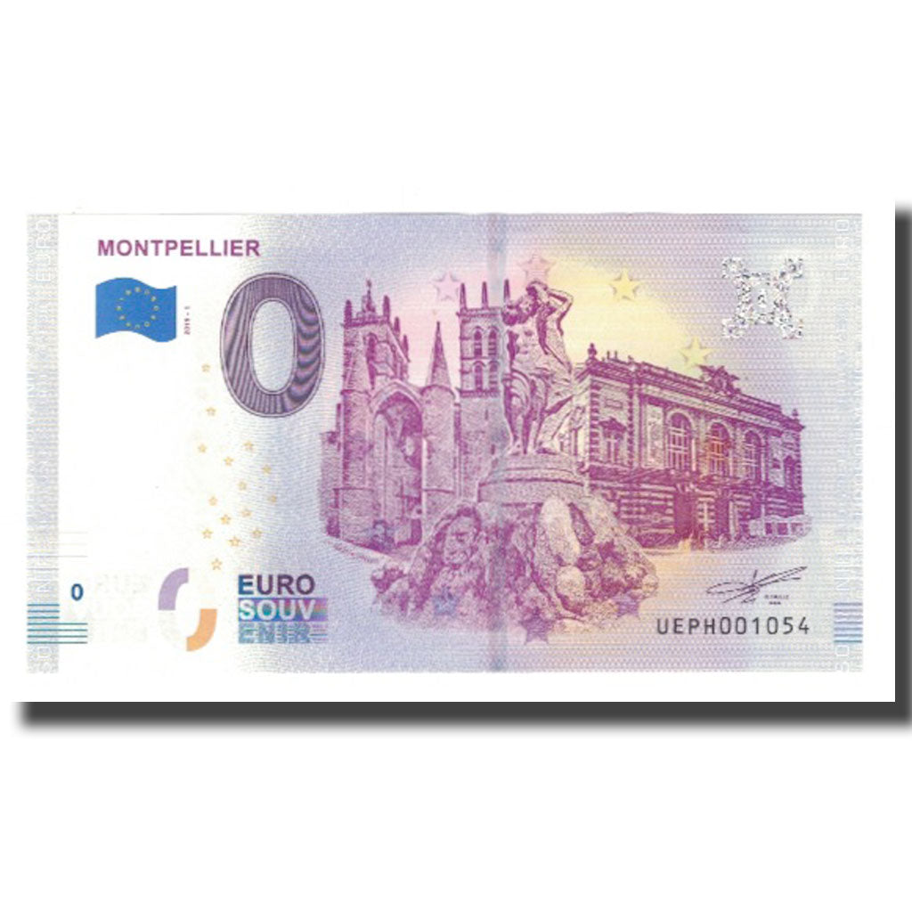 Francia, Tourist Banknote - 0 Euro, 34/ Montpellier - Fontaine des Trois