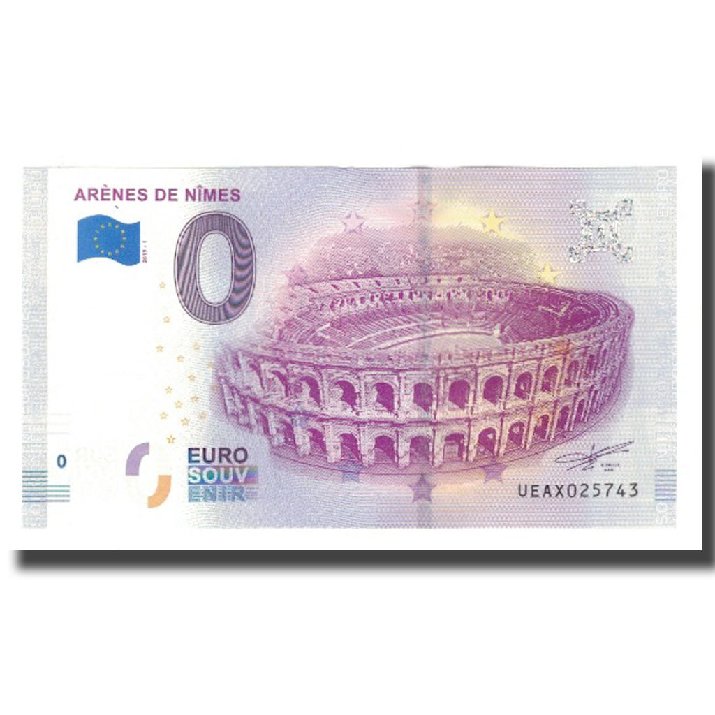 Francia, Tourist Banknote - 0 Euro, 30/ Nîmes - Les Arènes de Nîmes, 2019
