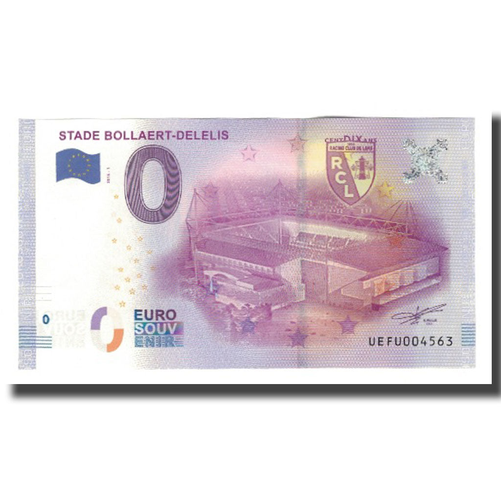 France, Billet Touristique - 0 Euro, 62/ Lens - Stade Bollaert-Delelis, 2016