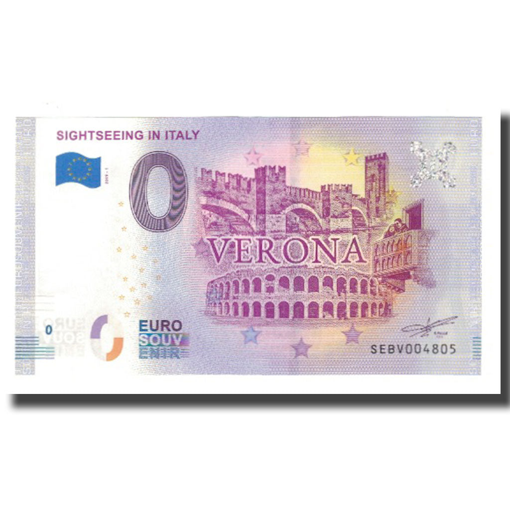 Italien, Tourist Banknote - 0 Euro, Italy - Verone - Principaux sites