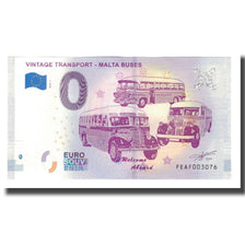 Malta, Tourist Banknote - 0 Euro, Malta - Vintage Transport - Malta Buses, 2019