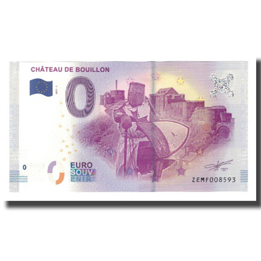 Belgia, Tourist Banknote - 0 Euro, Belgium - Bouillon - Château de Bouillon -