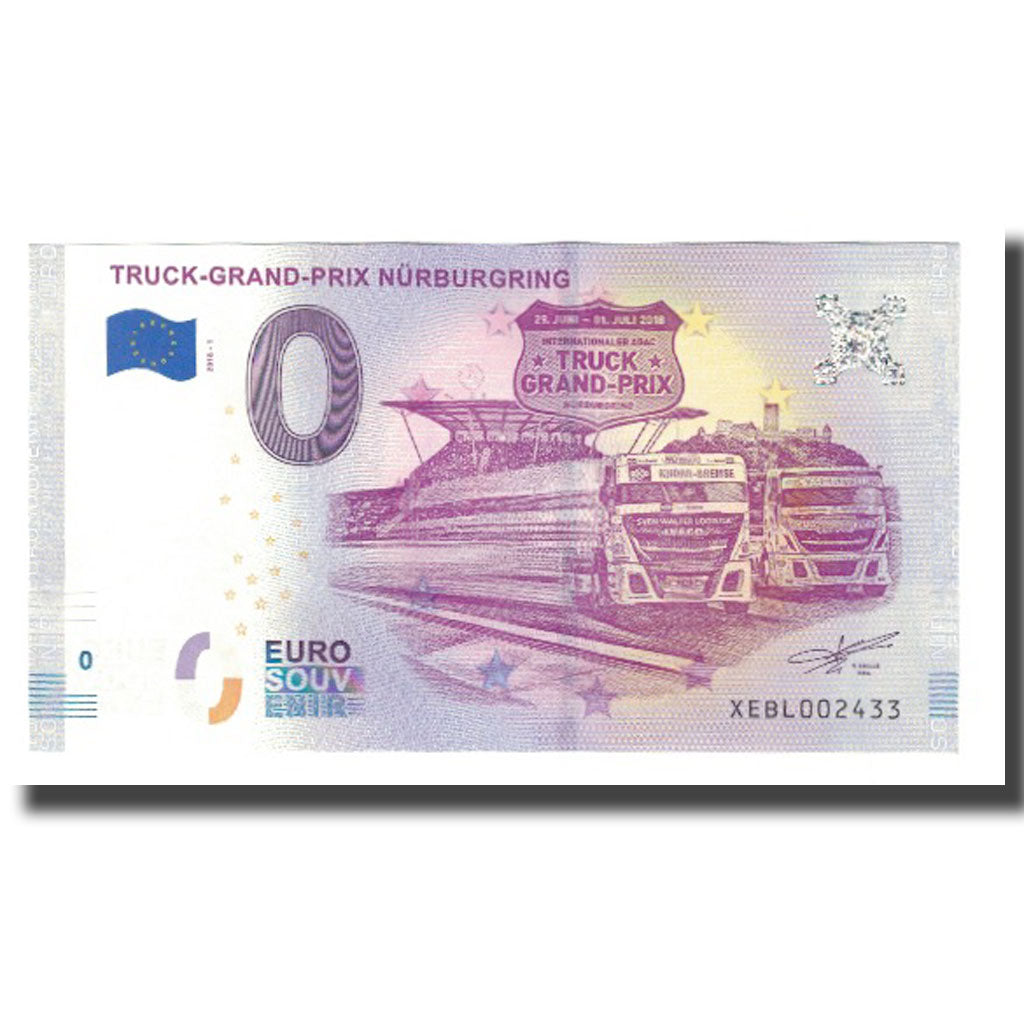Niemcy, Tourist Banknote - 0 Euro, Germany - Nürburg - Truck-Grand-Prix