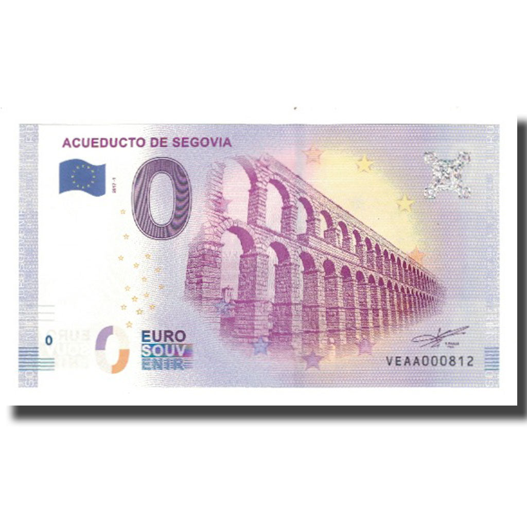 Spain, Tourist Banknote - 0 Euro, Spain - Segovia - L'Aqueduc de Ségovie, 2017