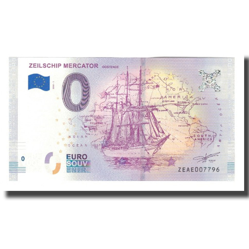Belgique, Billet Touristique - 0 Euro, Belgium - Oostende - Musée de la Voile