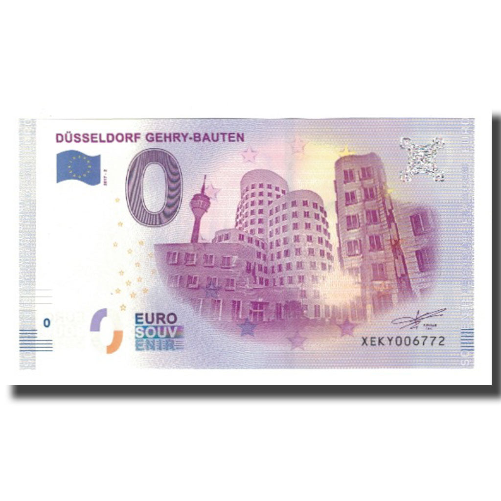 Germany, Tourist Banknote - 0 Euro, Germany - Düsseldorf - Buildings de Gehry -