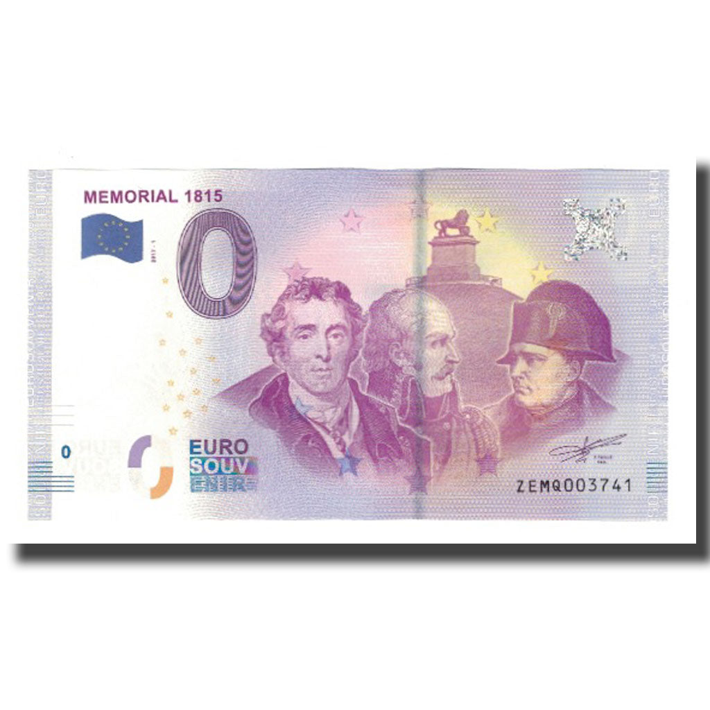 Belgium, Tourist Banknote - 0 Euro, Belgium - Braine-L'Alleud - Mémorial
