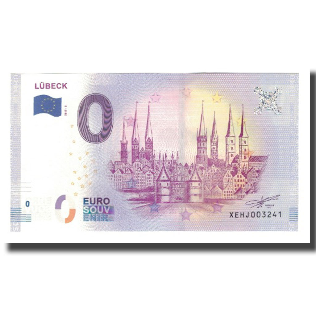 Germany, Tourist Banknote - 0 Euro, Germany - Lübeck - Porte de Holstentor -