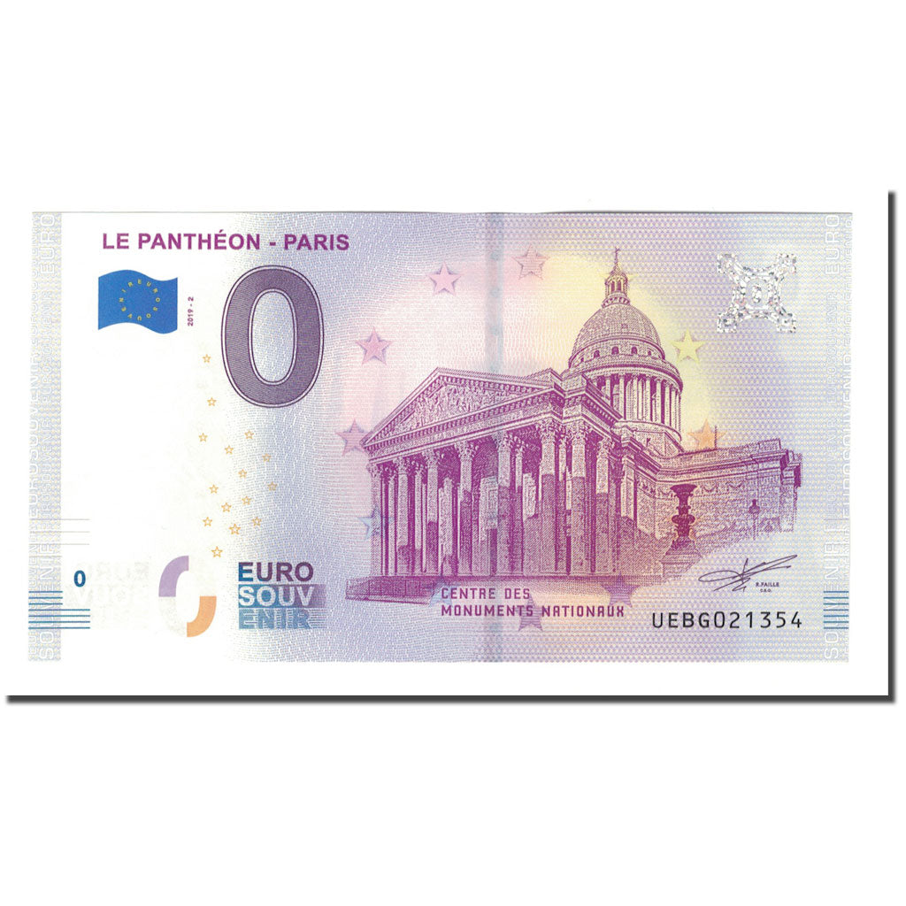 France, Billet Touristique - 0 Euro, 75/ Paris - Le Panthéon - Centre des