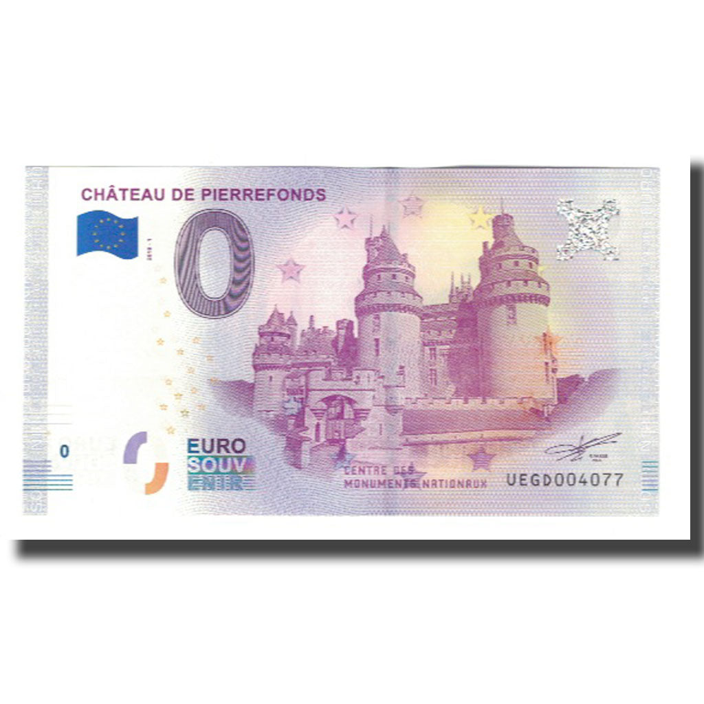 France, Tourist Banknote - 0 Euro, 60/ Pierrefonds - Château de Pierrefonds -