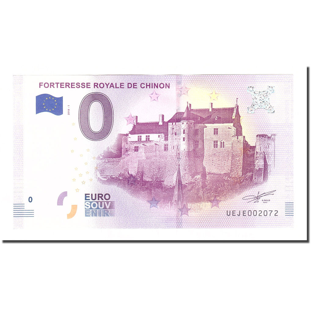 Francia, Tourist Banknote - 0 Euro, 37/ Chinon - Forteresse Royale de Chinon -