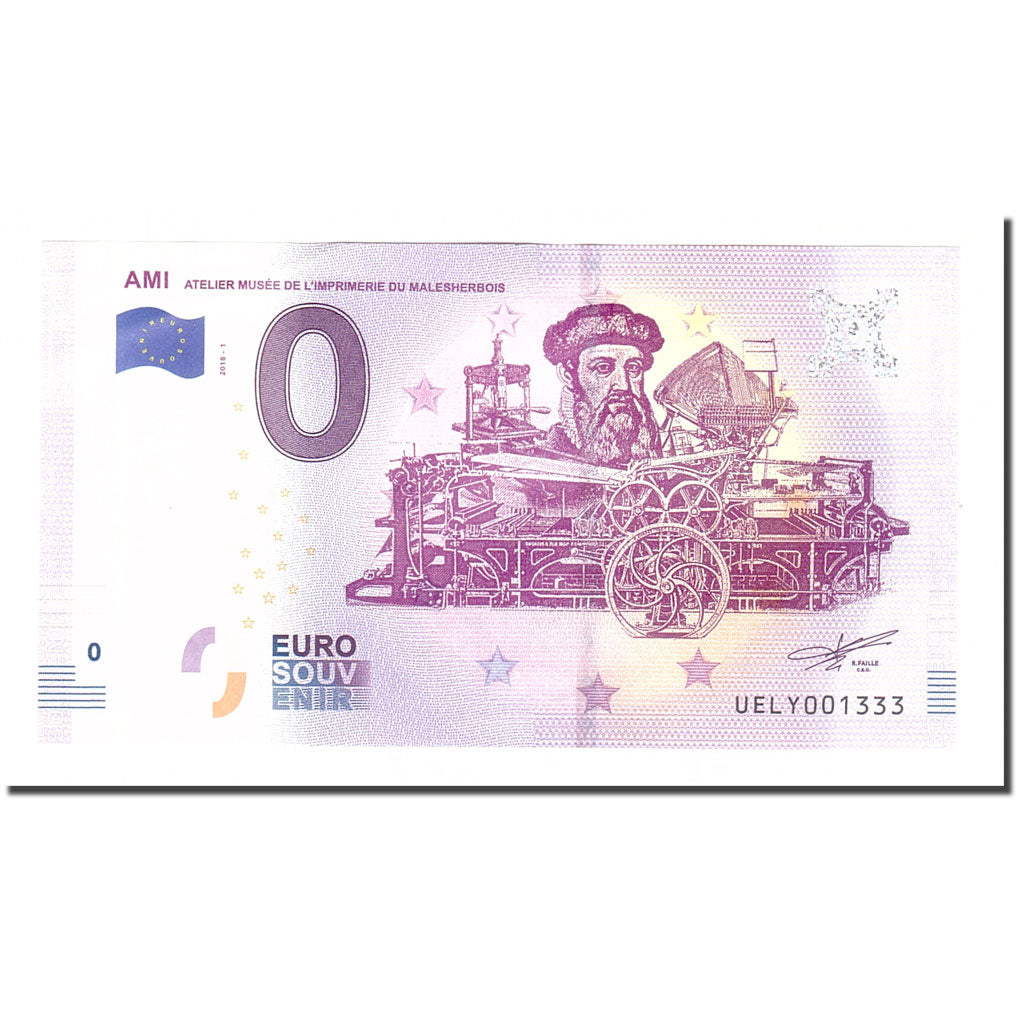 Francia, Tourist Banknote - 0 Euro, 45/ Le Malesherbois - Atelier Musée de