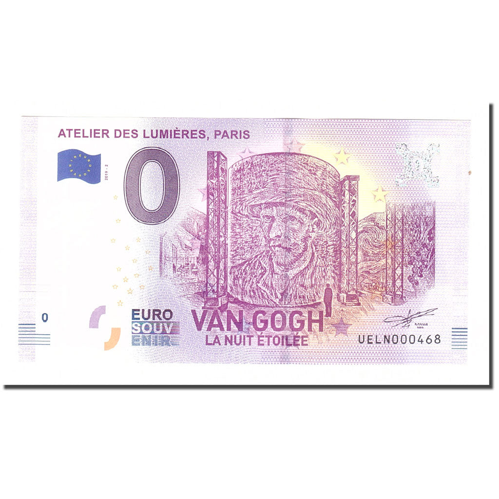 Francia, Tourist Banknote - 0 Euro, 75/ Paris - Atelier des Lumières - Centre