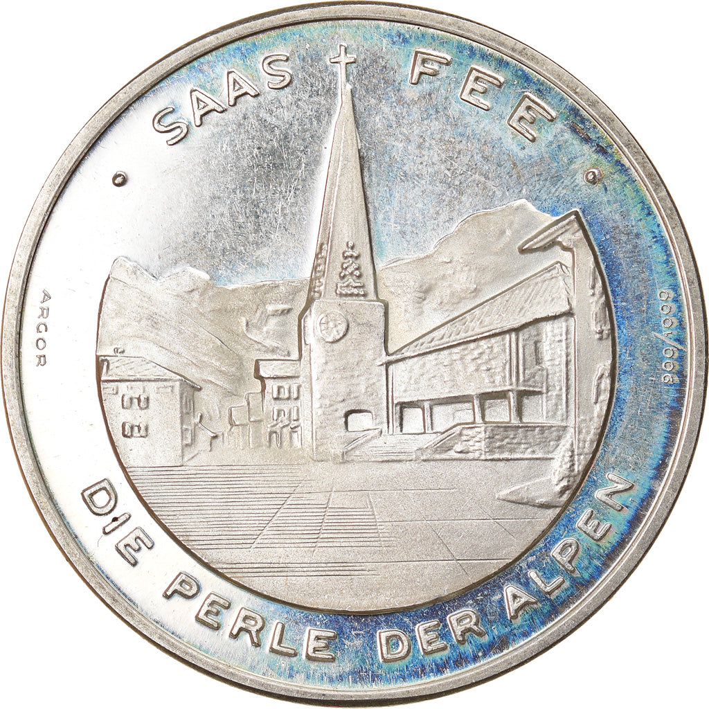 Suisse, Médaille, Saas Fee, Die Perle der Alpen, SPL, Argent