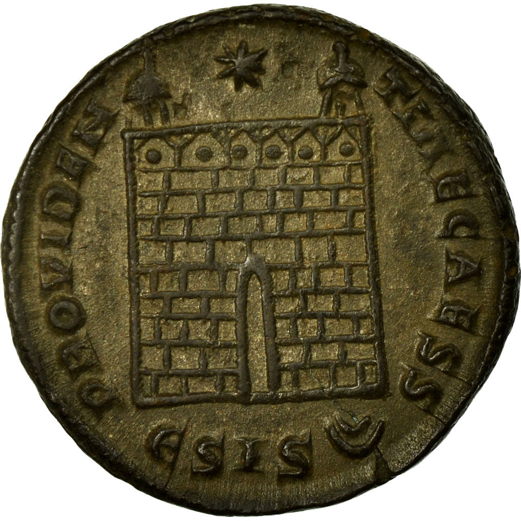 Moneta, Constantine II, Nummus, Siscia, AU(55-58), Miedź, Cohen:163