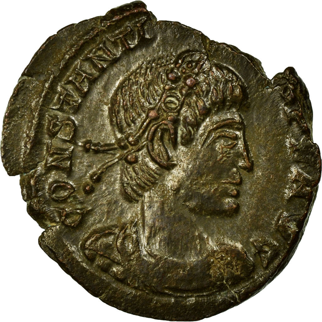 Moneta, Constantius II, Nummus, EF(40-45), Miedź, Cohen:100
