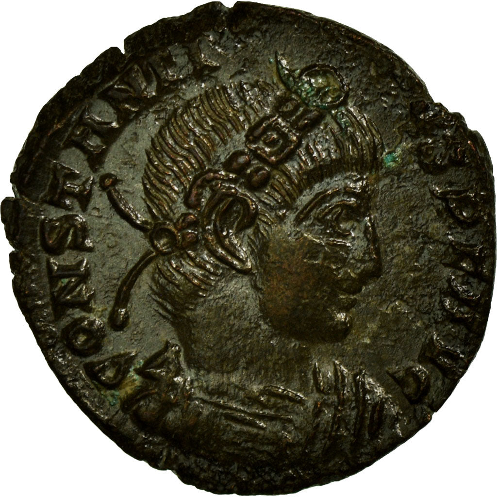 Coin, Constantius II, Nummus, AU(50-53), Copper, Cohen:100