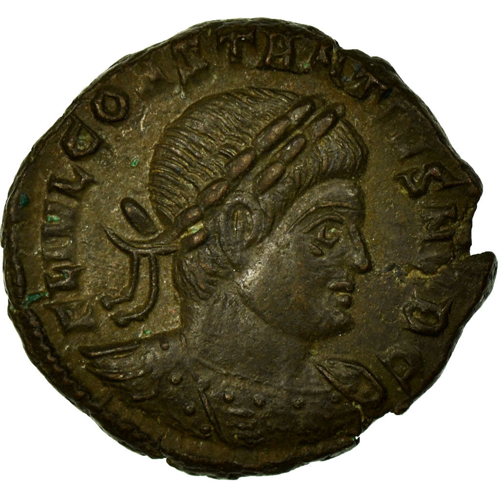 Coin, Constantine II, Nummus, Trier, AU(50-53), Copper, Cohen:122