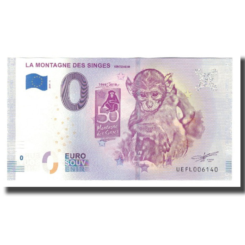 Francia, Tourist Banknote - 0 Euro, 67/ Kintzheim - La Montagne des Singes