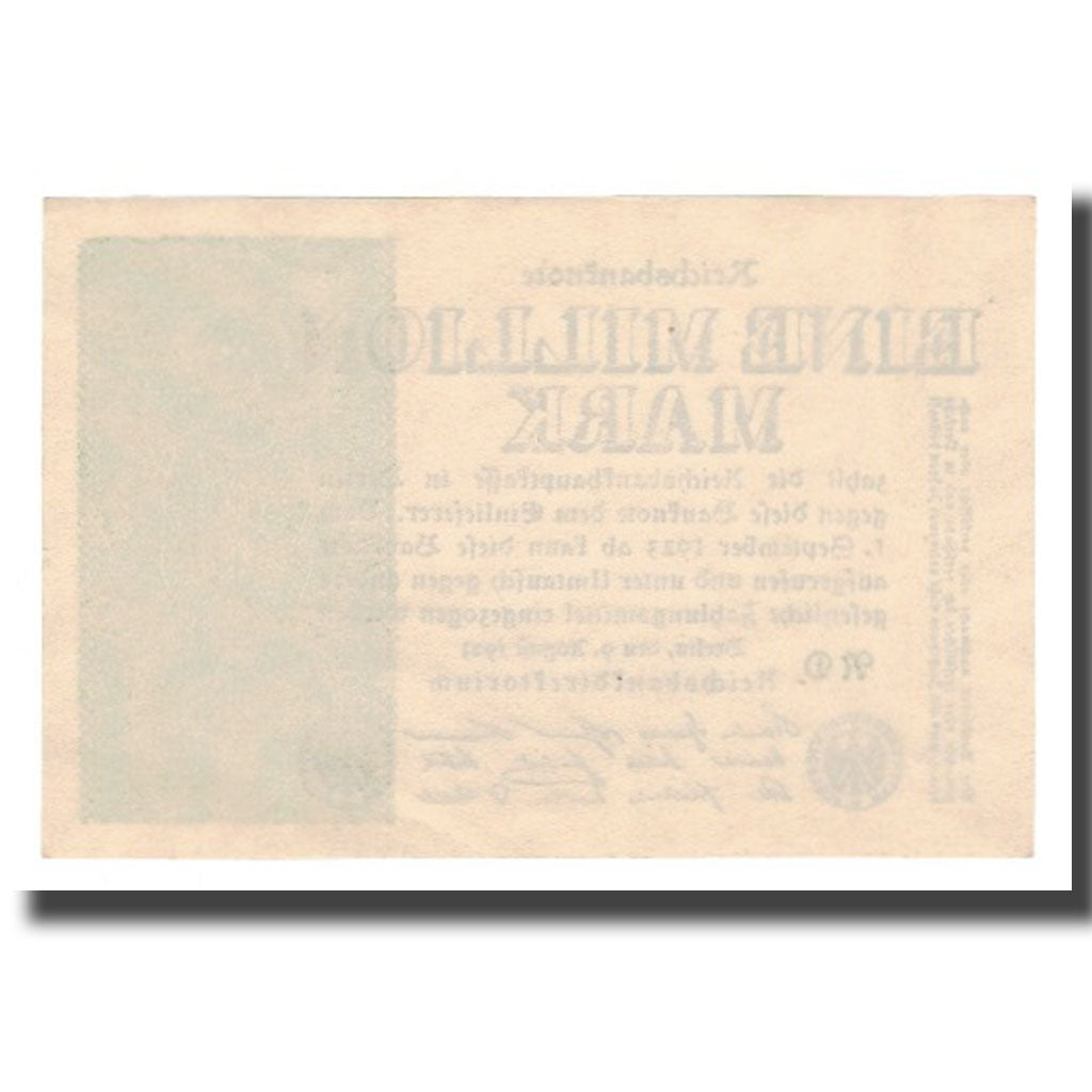 Nota, Alemanha, 1 Million Mark, 1923, 1923-08-09, KM:102a, AU(55-58)