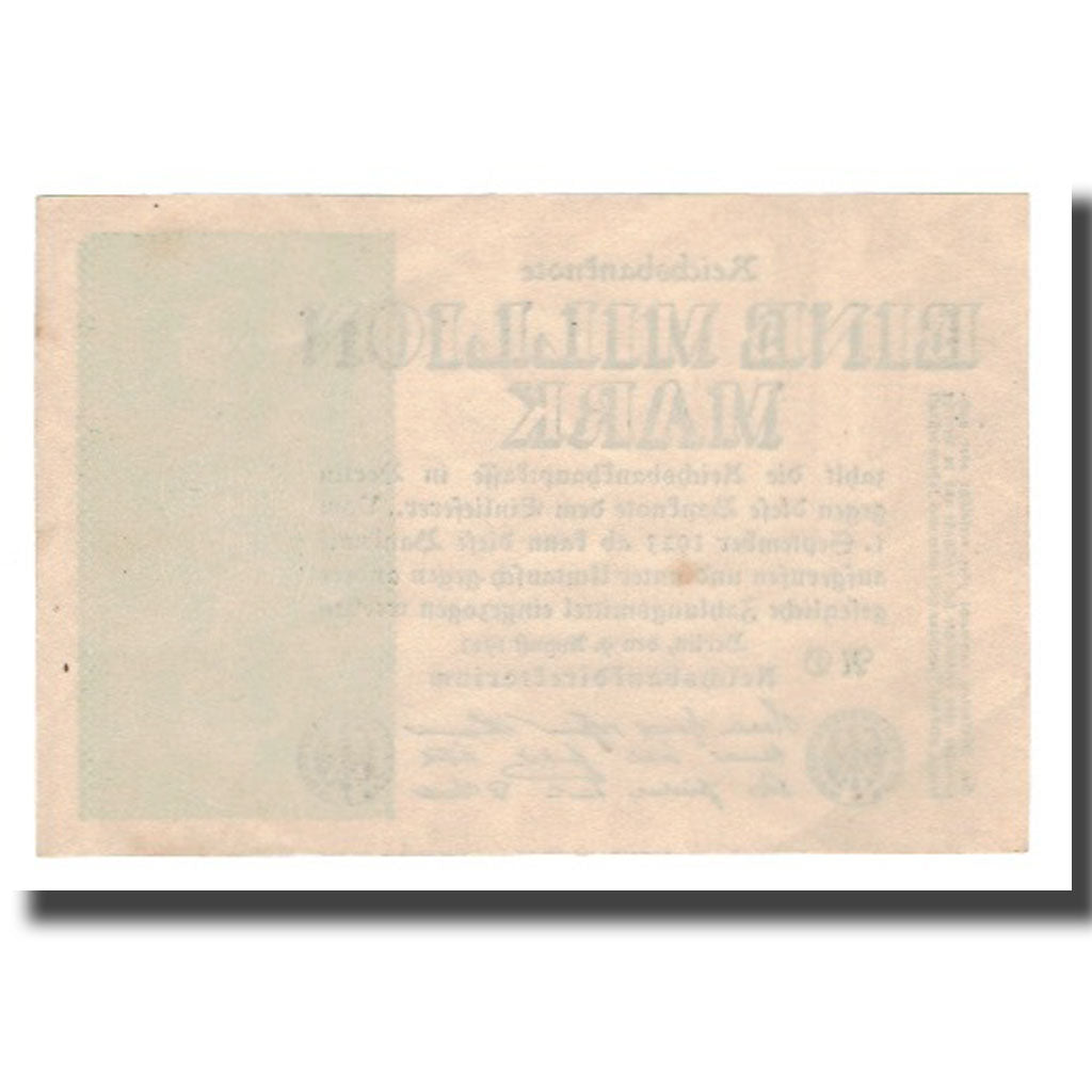 Nota, Alemanha, 1 Million Mark, 1923, 1923-08-09, KM:102a, AU(55-58)