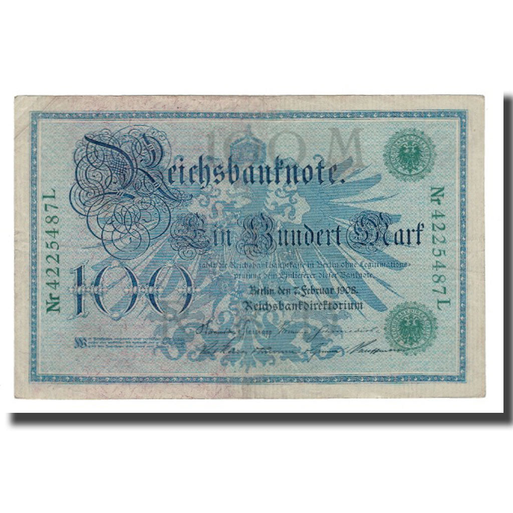 Banconote, Germania, 100 Mark, 1908, 1908-02-07, KM:34, BB
