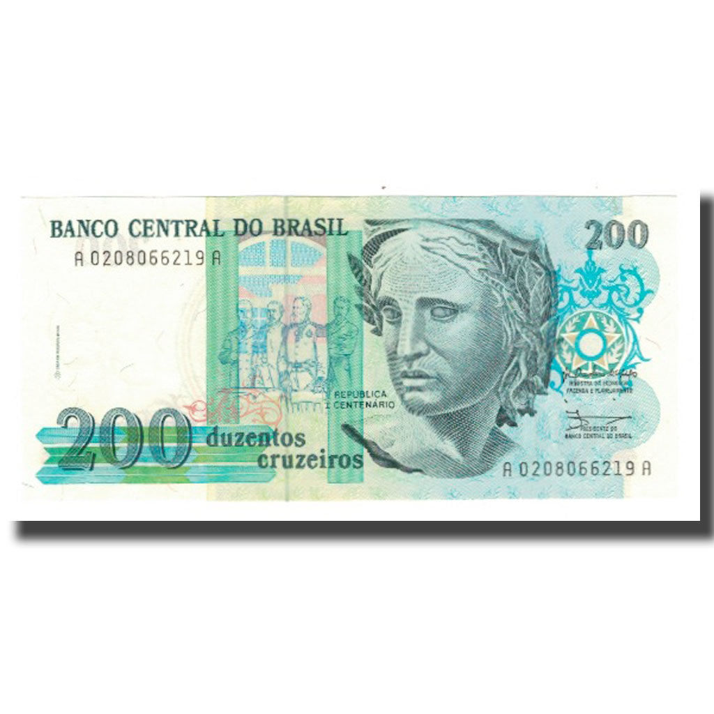 Nota, Brasil, 200 Cruzeiros, Undated (1990), KM:229, UNC(65-70)