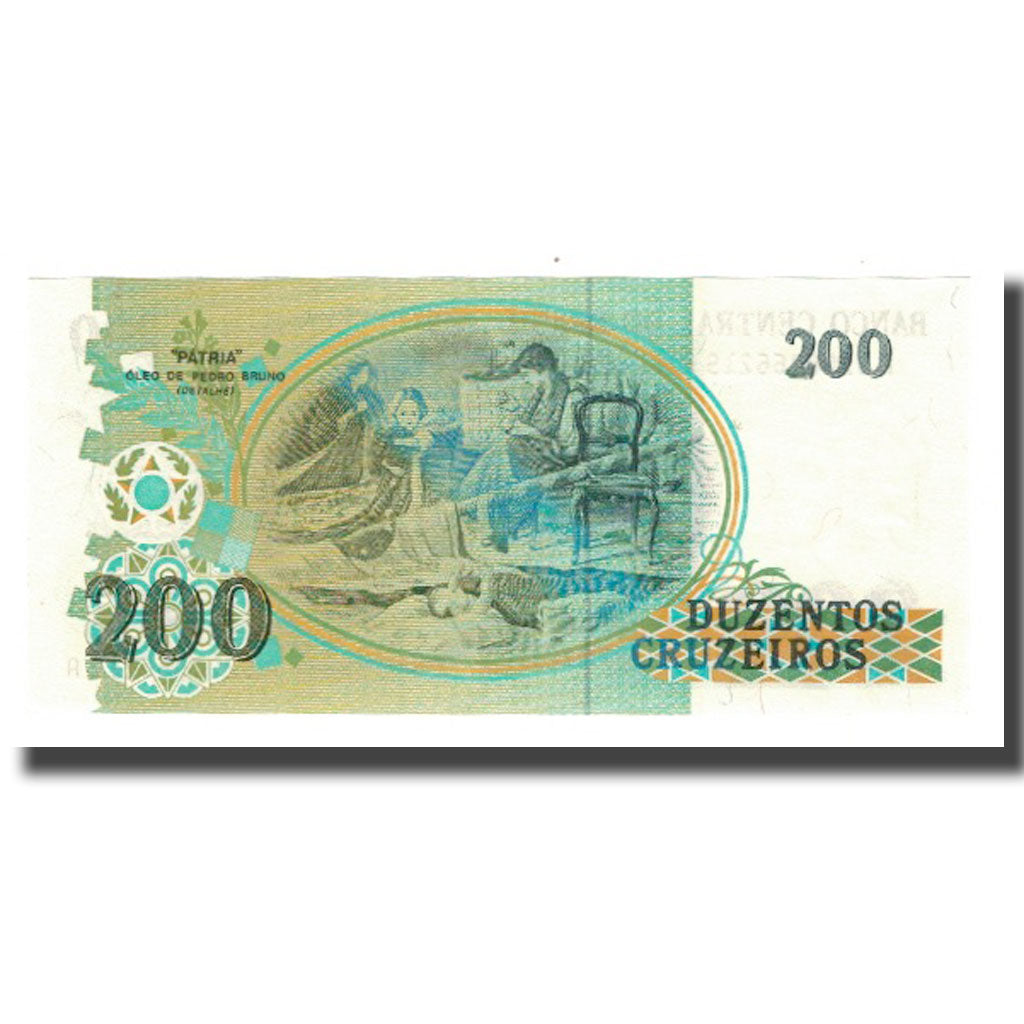 Nota, Brasil, 200 Cruzeiros, Undated (1990), KM:229, UNC(65-70)
