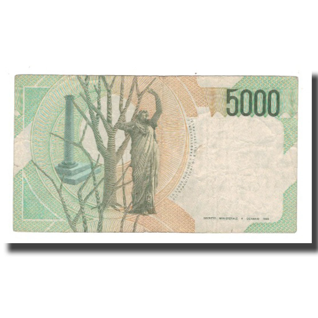 Banknot, Włochy, 5000 Lire, D.1985, KM:111b, EF(40-45)