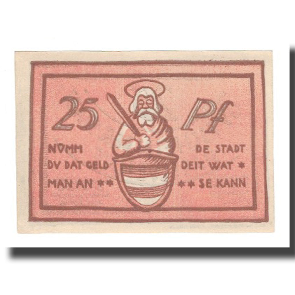 Banknote, Germany, Haselünne Stadt, 25 Pfennig, personnage, 1921, 1921-07-01