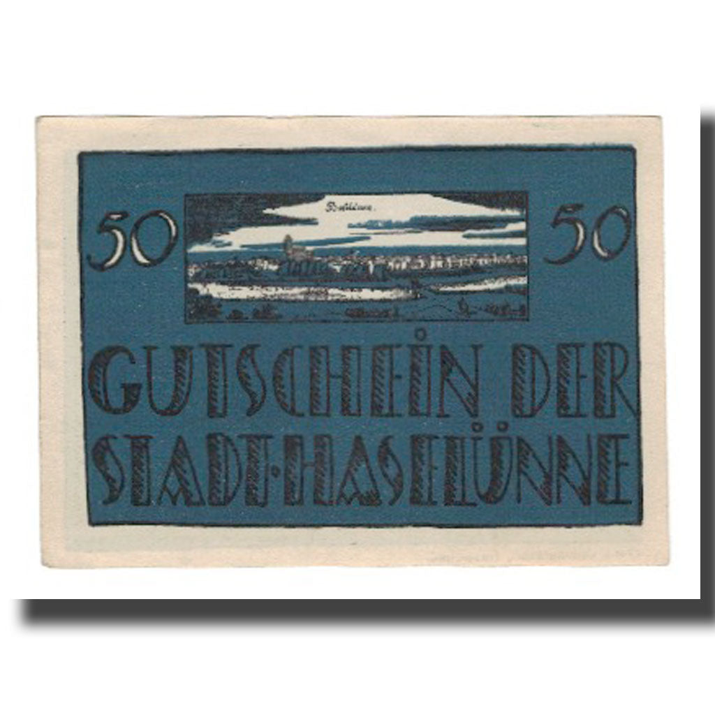 Banknote, Germany, Haselünne Stadt, 50 Pfennig, personnage 1, 1921, 1921-07-01