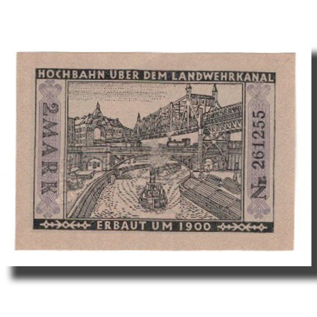 Geldschein, Deutschland, Berlin Stadt, 2 Mark, pont, 1922, 1922-03-01, VZ