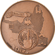 Suisse, Médaille, Ville de Lausanne, 1981, Barman, SUP, Cuivre