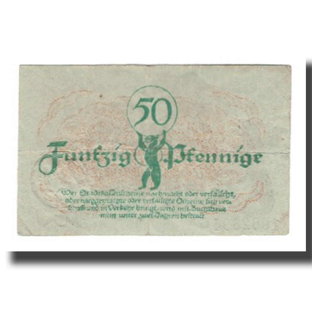 Geldschein, Deutschland, Berlin Stadt, 50 Pfennig, valeur faciale, 1920