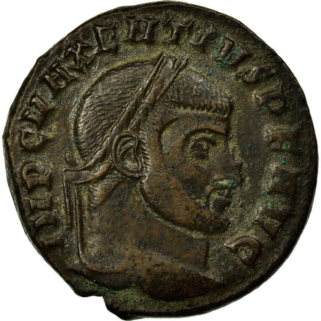 Coin, Maxentius, Follis, AU(50-53), Copper, Cohen:21