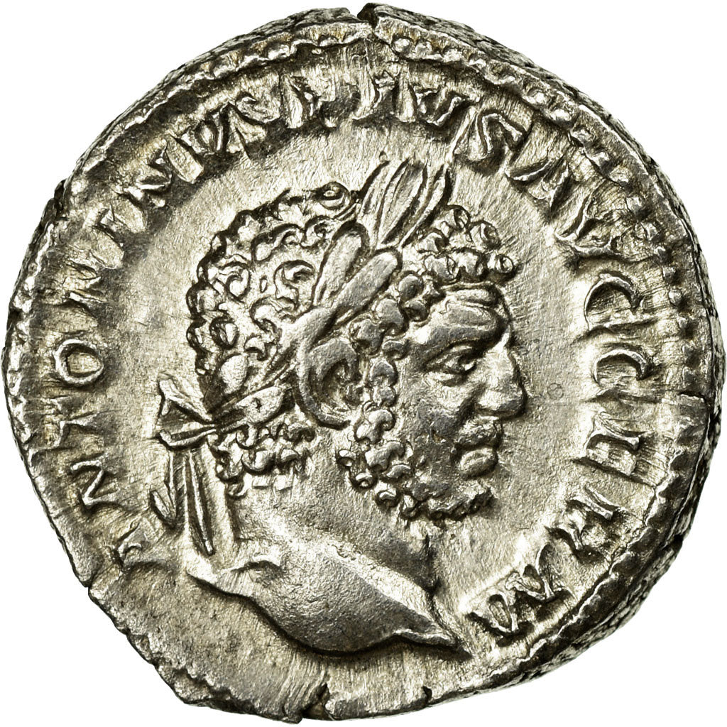Moneta, Caracalla, Denarius, AU(55-58), Srebro, Cohen:211