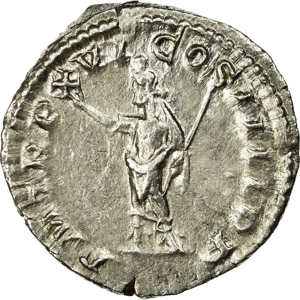 Moneta, Caracalla, Denarius, AU(55-58), Srebro, Cohen:211