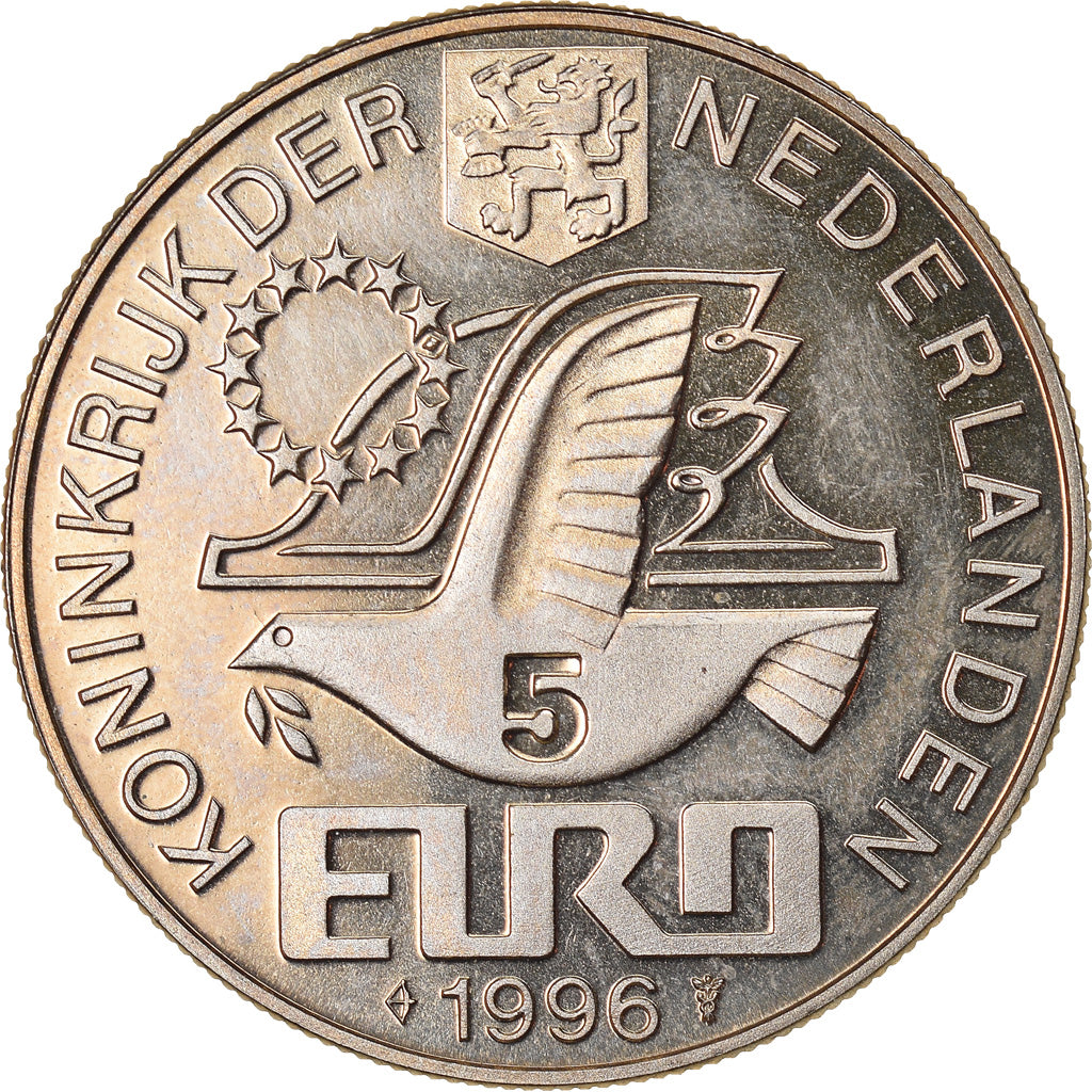 Netherlands, Medal, 5 Euro, Willem Barentsz, Nova Zembla, 1996, MS(63)