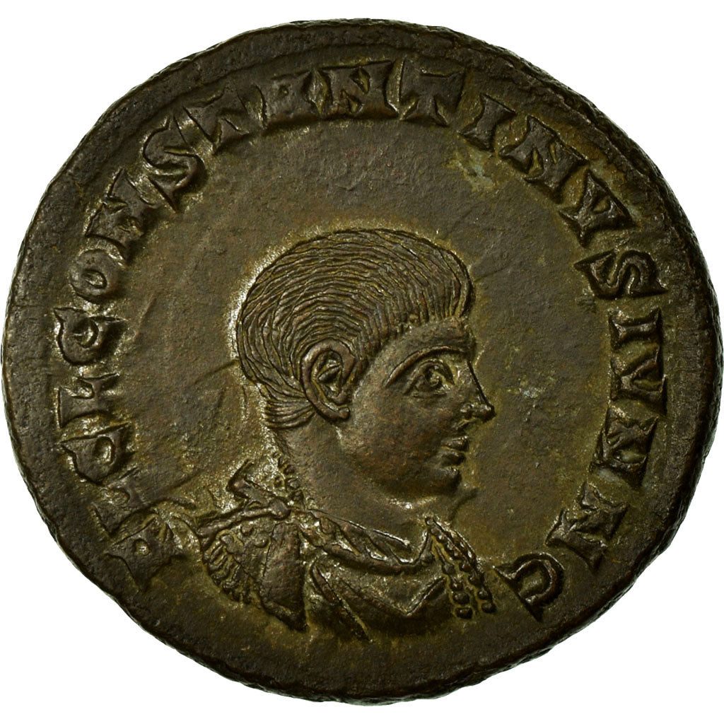 Coin, Constantine II, Nummus, Trier, AU(55-58), Copper, Cohen:53