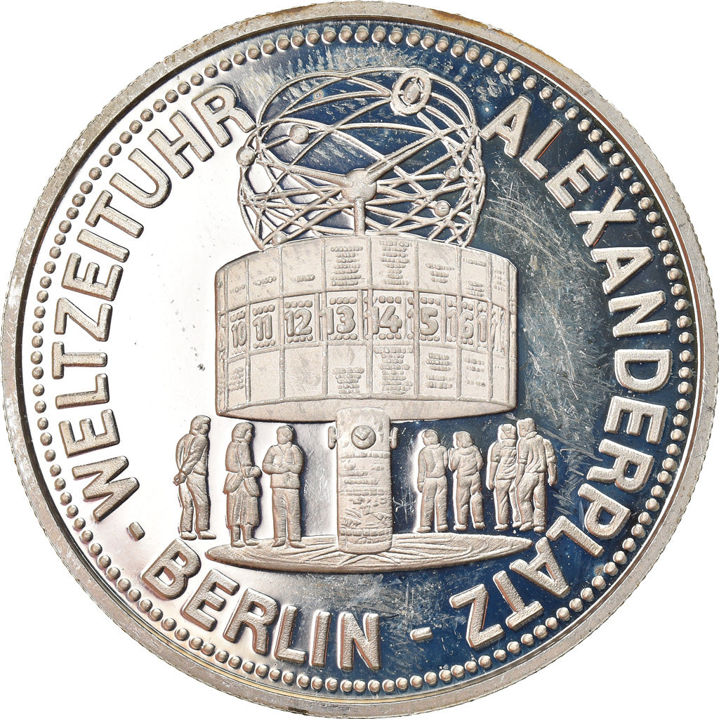 Deutschland, Medaille, 17,5 Euro, Weltzeituhr Alexanderplatz, Berlin, UNZ