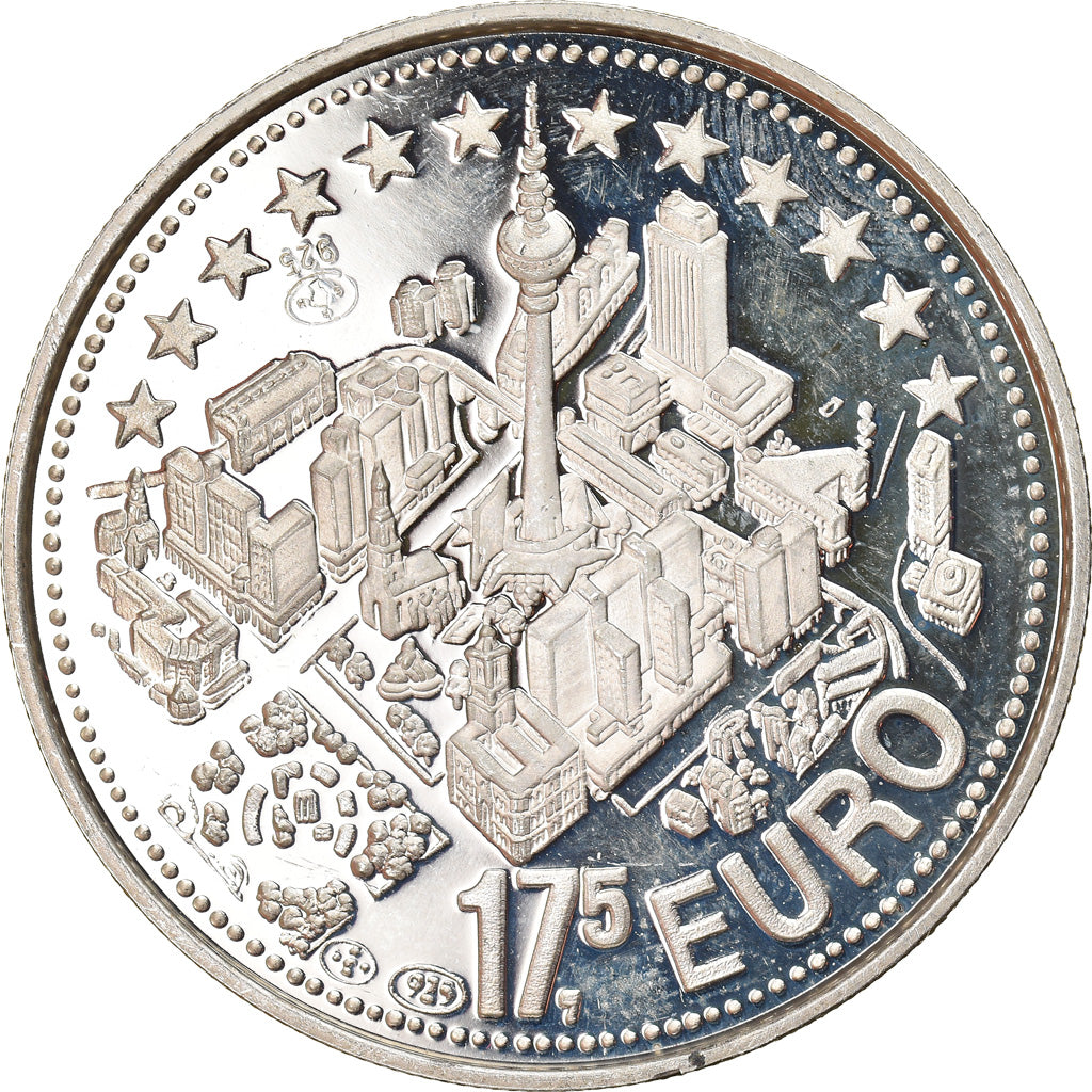 Germany, Medal, 17,5 Euro, Weltzeituhr Alexanderplatz, Berlin, MS(63), Silver