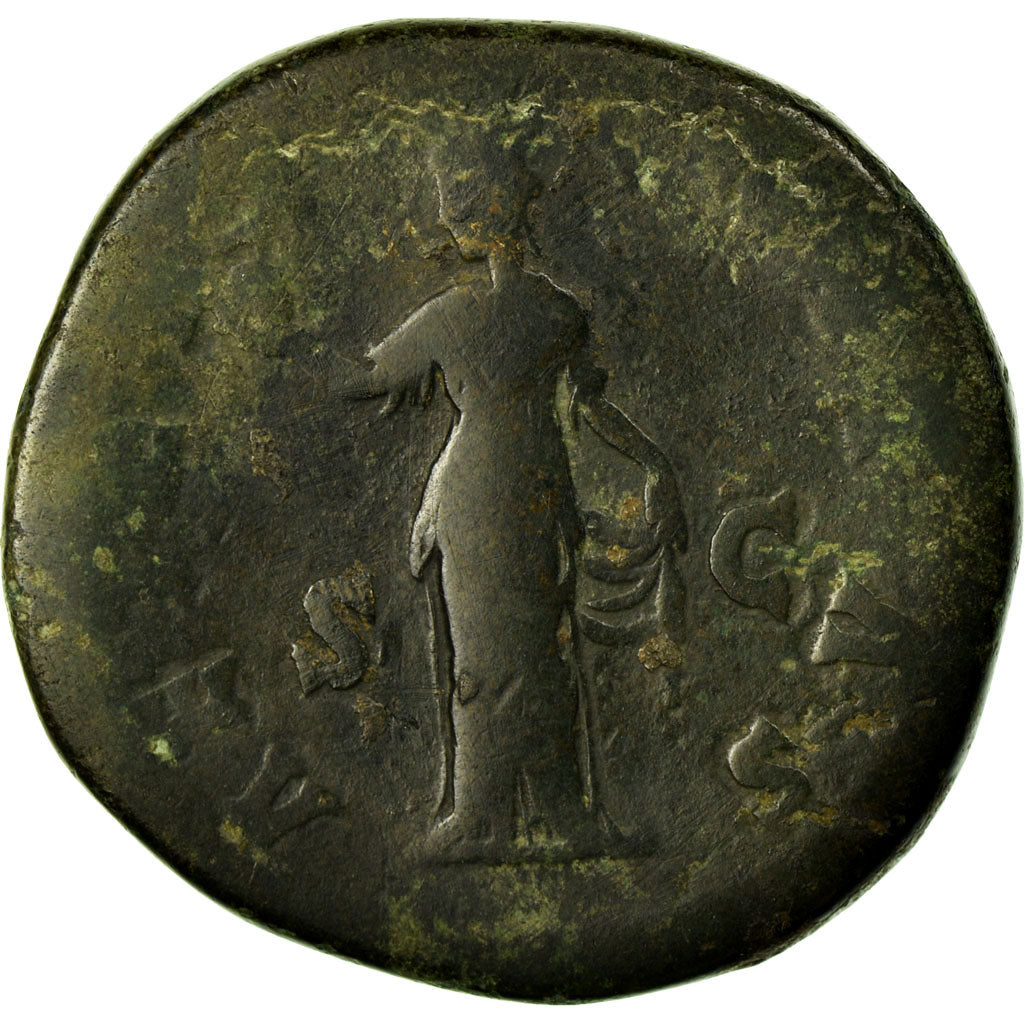 Coin, Faustina I, Sestertius, VF(20-25), Copper, Cohen:12
