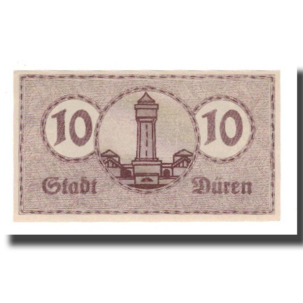 Banconote, Germania, Duren Stadt, 10 Pfennig, valeur faciale, 1920, 1920-01-01