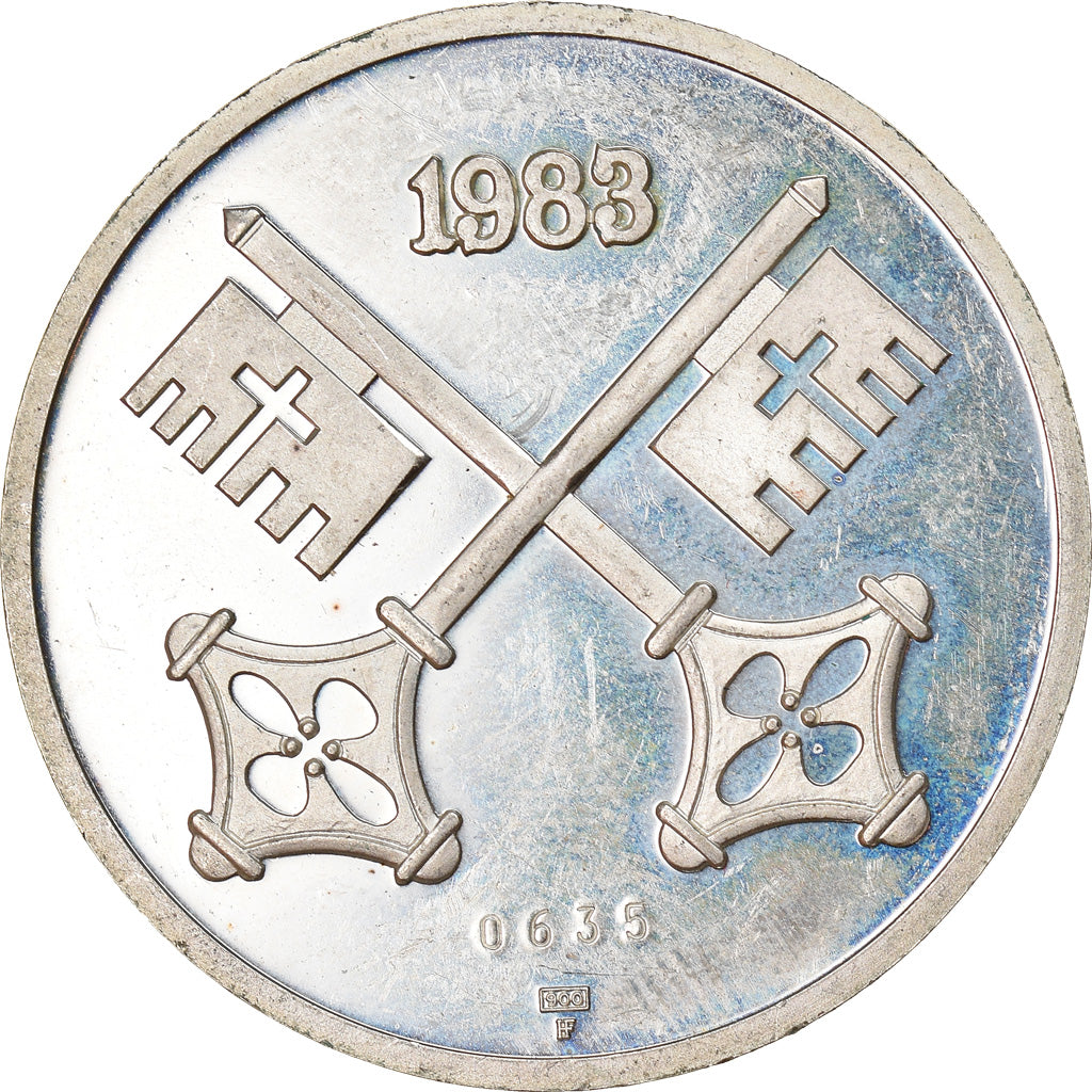 Suíça, Medal, Visite du Pape Jean-Paul II, 1983, Walti, MS(63), Prata