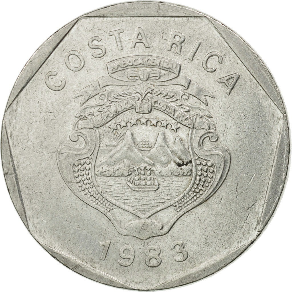 Coin, Costa Rica, 5 Colones, 1983, VF(30-35), Stainless Steel, KM:214.1