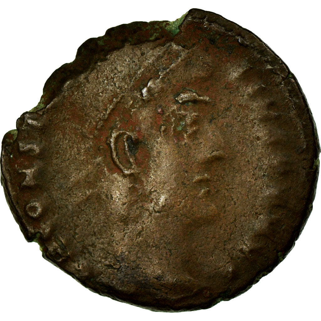 Moneda, Constantius II, Nummus, BC+, Cobre